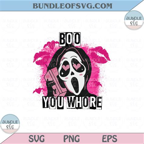 Mean Girls Horror Ghost Halloween Boo You Whore Png Sublimation