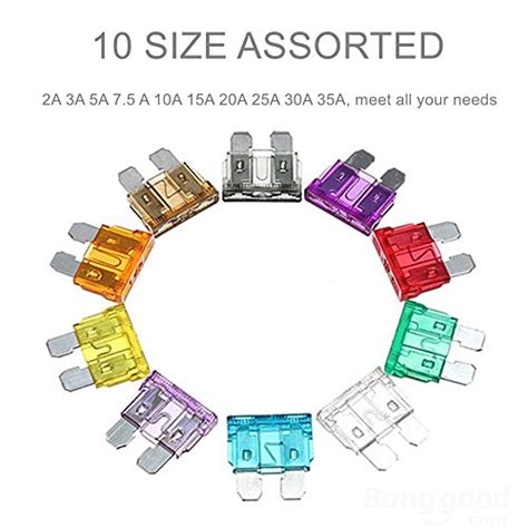 Car Fuses 100pcs Assorted Standard Blade Fuse Set 2a 3a 5a 7 5a 10a 15a 20a 25a 30a 35a Ouhl