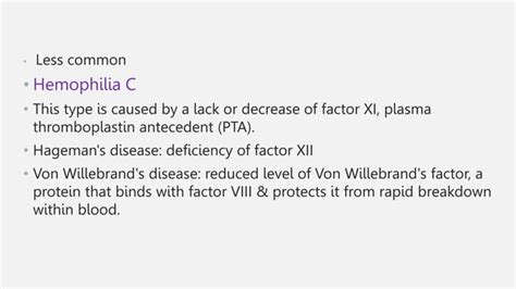 Hemophilia Introduction Definition Etiology Pathophysiology