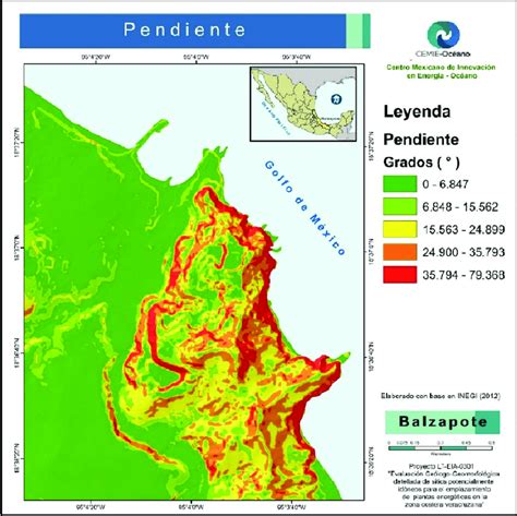 Mapa De Inclinación Del Relieve De Balzapote Veracruz Download