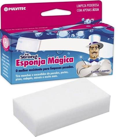 Esponja Mágica Limpeza Pesada Mr Strong Pulvitec Esponja Dupla Face