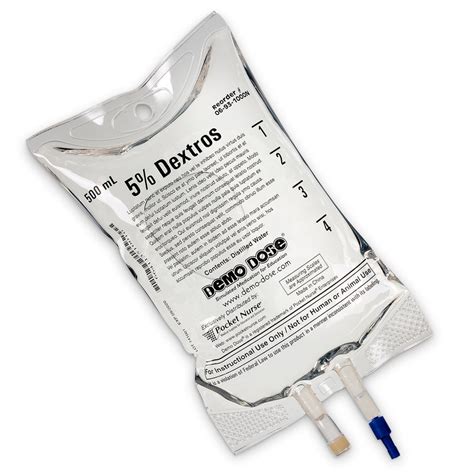 Demo Dose® Simulated Iv Fluid 5 Dextrose 500 Ml Nasco Healthcare