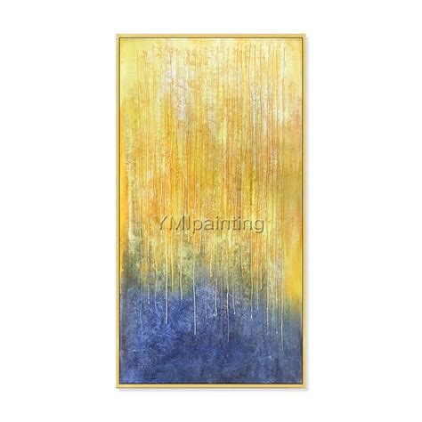 Abstract Acrylic Painting Yellow Painting On Canvas Extra Etsy