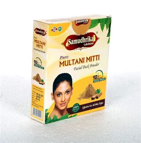 Samudhrika Lakshana Pure Multani Mitti Facial Pack Powder 100g Pack