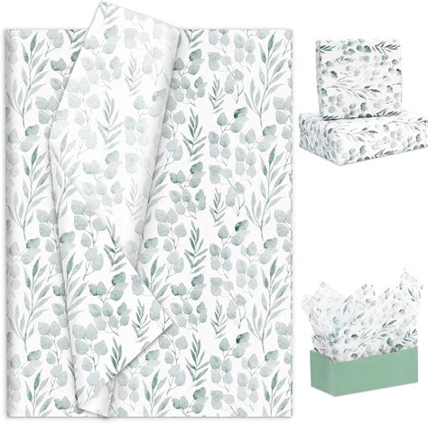 Amazon Jarthenaamcs Sheets Greenery Tissue Paper Pastel