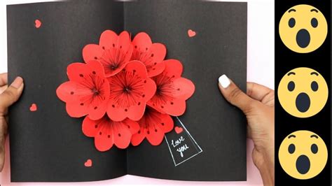 Pop Up Flower Card 3d Card Pop Up Card Diy In 2020 Flower Cards Pop Up Flower Cards