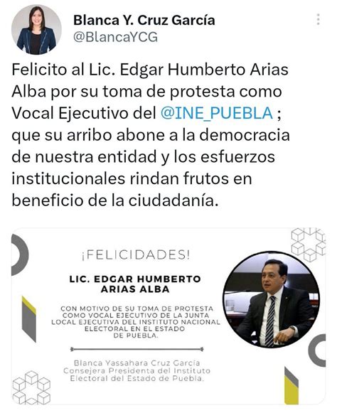 CAPITAL On Twitter La Consejera Presidenta Del Puebla IEE Blanca