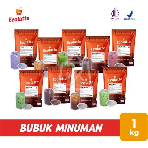 Jual Bubuk Minuman Rasa ECOLATTE Powder Drink Murah Enak 1 Kg