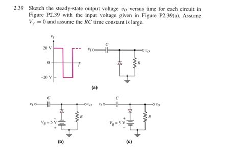 Solved Sketch The Steady State Output Voltage Upsilon 0