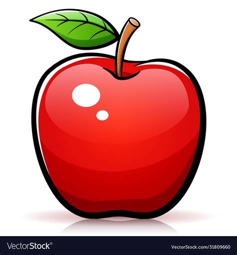 Apple design drawing isolated Royalty Free Vector Image