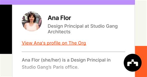ana flor design principal  studio gang architects  org