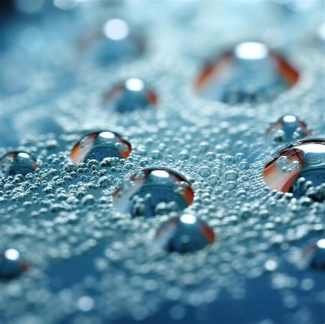 Premium Ai Image Water Droplets On A Glass Surface With Some Water