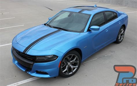 Dodge Charger Racing Stripes Euro Rally Hood Vinyl Graphic 2019 2018 Hood Stripe Stripe Kit