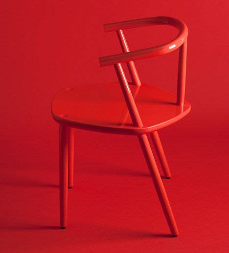 Claesson Koivisto Rune To Launch Pentagonal Wooden Furniture Red Armchair Red Chair Red Design