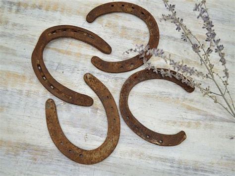 Four Old Rustic Horseshoes Farm And Barn Decor And Display Etsy