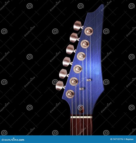 Electric guitar headstock stock illustration. Illustration of tuning - 74713776