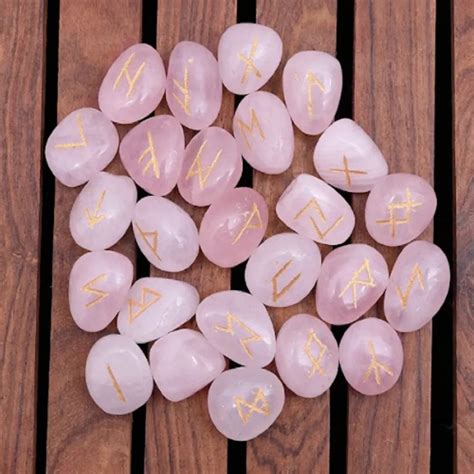 Oval Pink Rose Quartz Rune Stone For Healing 35 Gm At Rs 350 Piece In