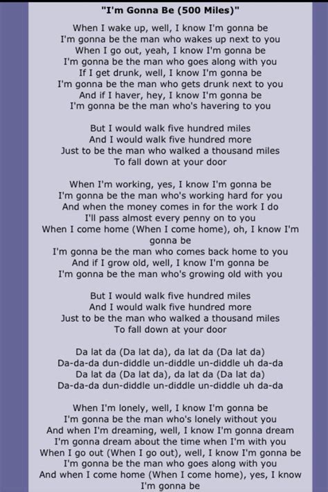 The Proclaimers Great Song Lyrics, Lyrics And Chords, Music Quotes ...