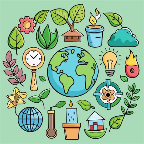 Premium Vector Environmental And Conservation Icons Set Vector