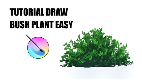 Tutorial Draw Bush Plant Easy Youtube