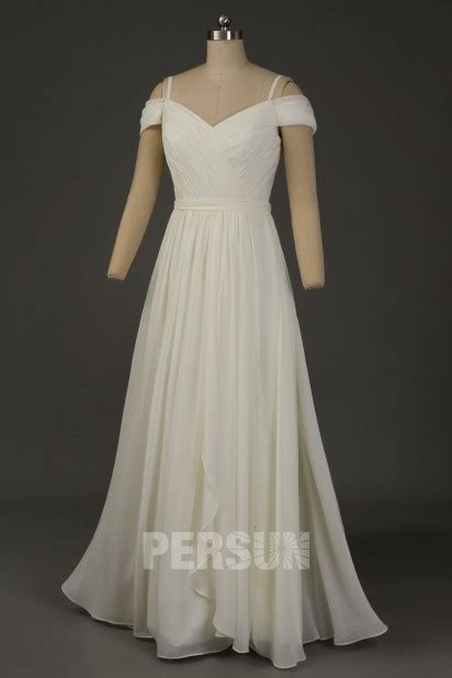 Robe demoiselle d honneur prune longue fendue épaule dénudé