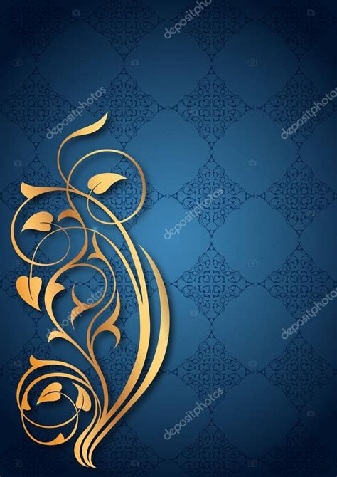 Blue gold patterns Stock Vector Image by ©topcu #26955159