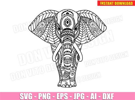 Free Tribal Elephant Svg Svg Png Eps Dxf File