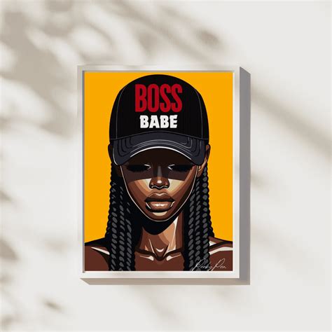 Boss Babe Poster The Black Card Company