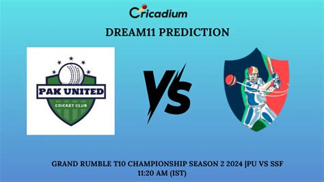 PU Vs SSF Dream11 Prediction Match 3 Grand Rumble T10 Championship