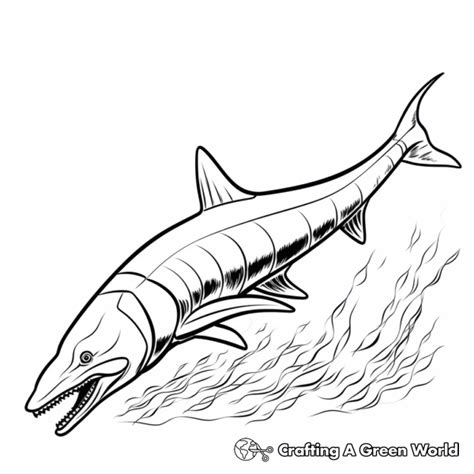 Mosasaurus Coloring Pages Free Printable