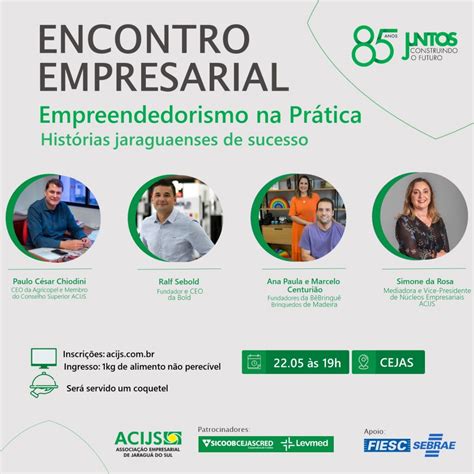 ACIJS 85 Anos Painel Empreendedorismo na prática abre agenda