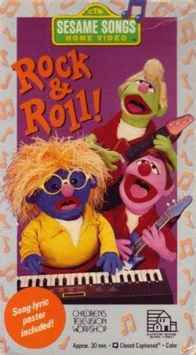 Sesame Songs Home Video Rock Roll Vhs Poster Included Street