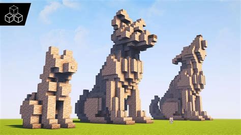 3 Wolf Statue Designs | Minecraft Tutorial | Minecraft statues ...