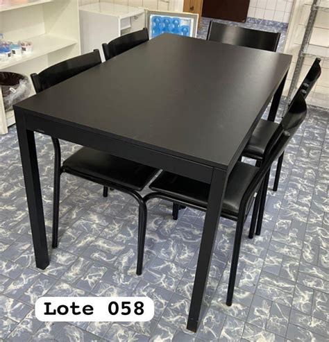 Mesa De Jantar Tok E Stok - MESA DE JANTAR EM MADEIRA E METAL COM 5 CADEIRAS ¿ TOK STOK.