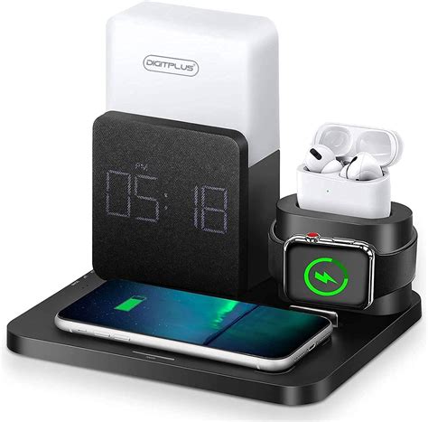 Digitplus 7 In 1 Wireless Charger Fast Charging Station With Digital