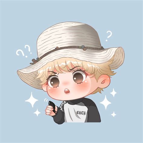 Piuuvy⁷ Commission open piuuvy Chibi Taehyung fanart Cute drawings