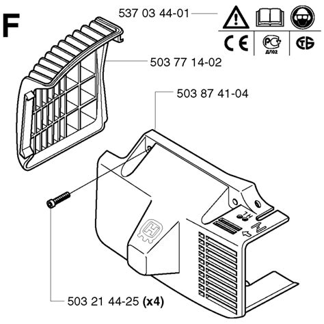 Cover Assembly For Husqvarna 225 H75 Hedge Trimmers Lands Engineers