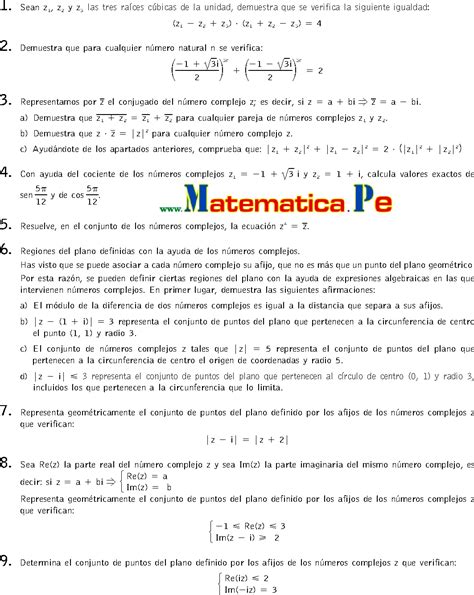 NÚMEROS COMPLEJOS EJERCICIOS RESUELTOS MATEMATICAS 1 BACHILLERATO PDF