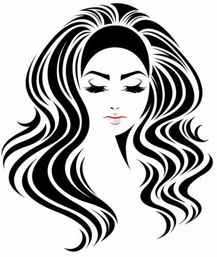 Girl With Long Curly Hair Vector Free Download