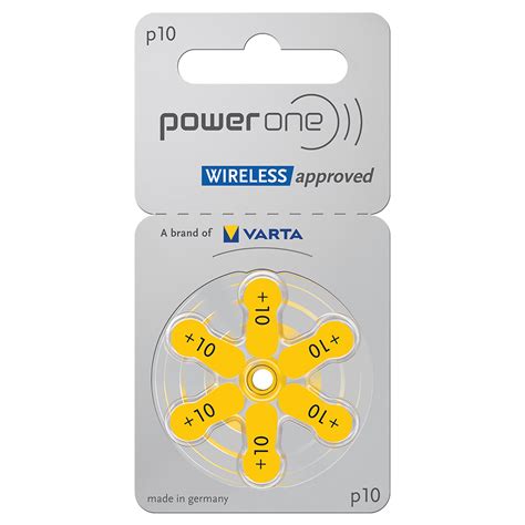 Power One Zinc Air Hearing Aid Batteries Yellow P10 120 Count