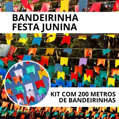 Metros Bandeirinha Papel Seda Festa Junina Decora O Mercadolivre