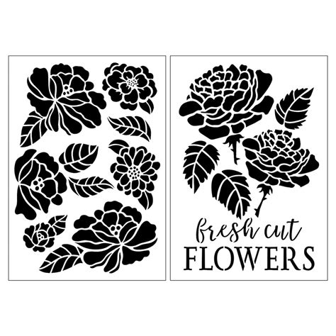 Fresh Cut Flower Plastic Stencils 7 X 10 By Craft Smart® Michaels