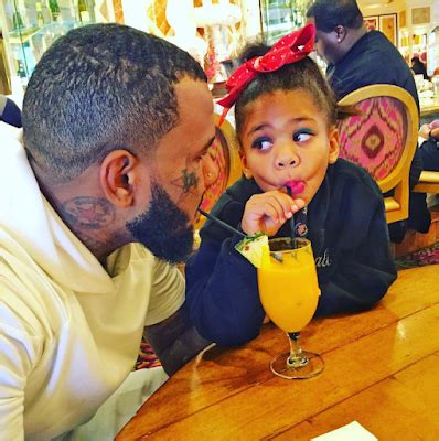 Adorable Photo Of Rapper The Game Sharing A Drink With His Daughter ...