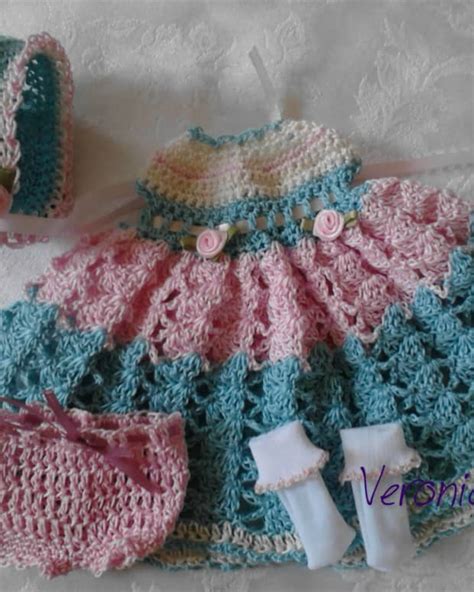 Free Easy Crochet Thread Dress Pattern For Inch Dolls Lots To Love