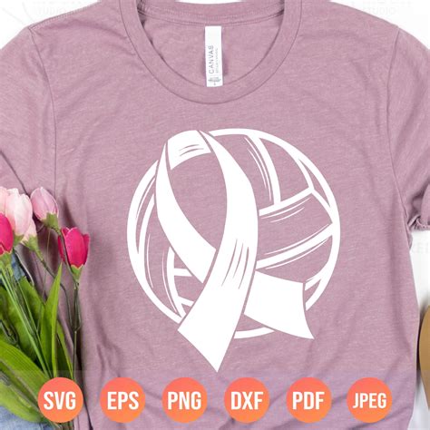 Breast Cancer Volleyball Svg Fight Cancer Svg Tackle Cancer Etsy