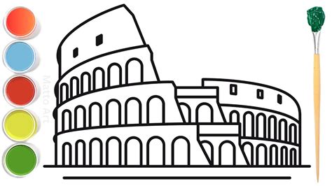 Ancient Roman Colosseum Drawing