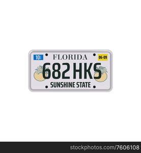 Missouri mountain state isolated car number plate. Vector auto ...