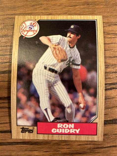 Topps Ron Guidry New York Yankees Nm Free Shipping Ebay