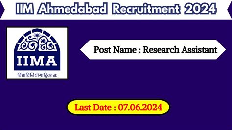 IIM Ahmedabad Recruitment 2024 New Notification Out Check Post