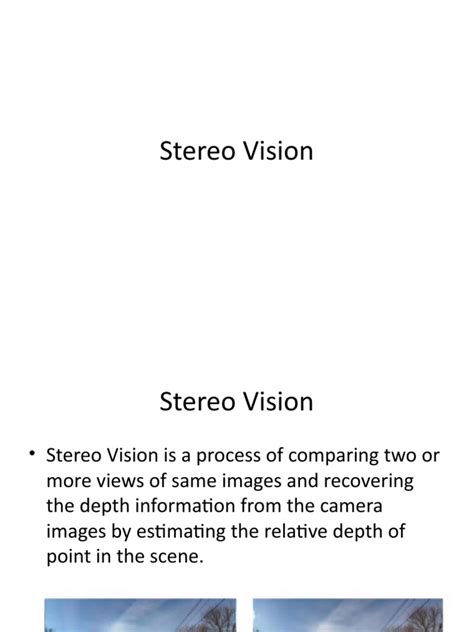 Stereo Vision | PDF | Computer Vision | Stereoscopy